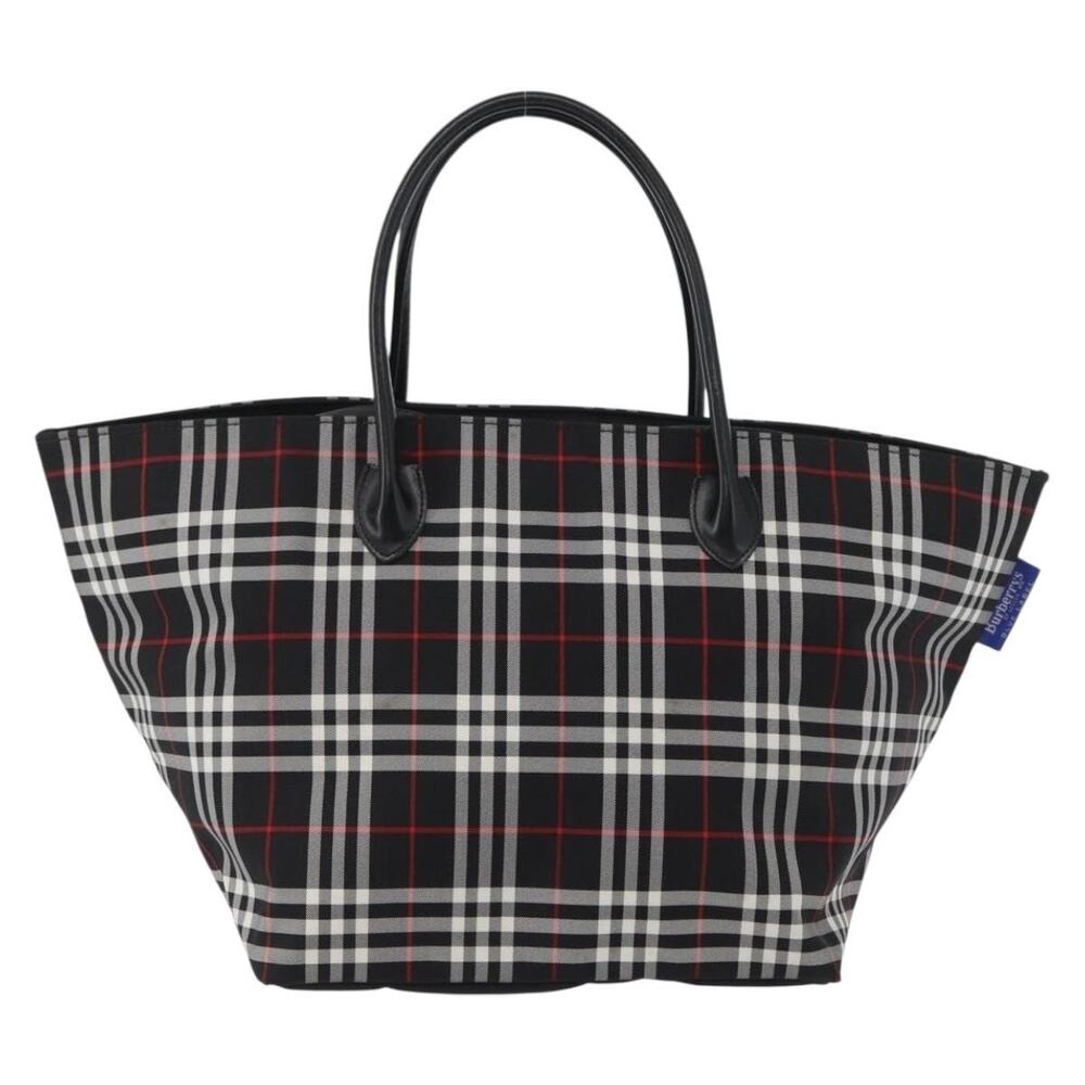 Burberry Nova Check Nylon Blue Label Handbag Black